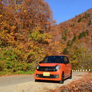 ホンダ N-ONE RS。福島の山間部、檜枝岐村にて。