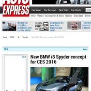 BMWがCESにおいてi8 スパイダーコンセプトを初公開すると伝えた英「Auto express」