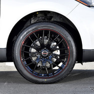 モデル名：ビッグウェイ レイシーン プラバ9M／推奨サイズ：20×8.5ＪInset38 5H-114／カラー：グロスブラック/レッドリム／タイヤサイズ：245/45R20