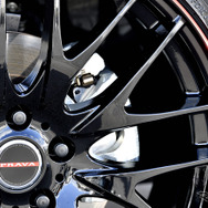モデル名：ビッグウェイ レイシーン プラバ9M／推奨サイズ：20×8.5ＪInset38 5H-114／カラー：グロスブラック/レッドリム／タイヤサイズ：245/45R20