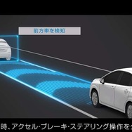 ナビリンク機能付きプロパイロット。高速道路走行時、アクセルやブレーキ・してアリング操作を車両側がアシストする(出典：日産HP)