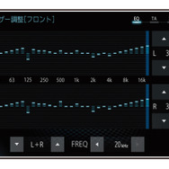 『ダイヤトーンサウンドナビ NR-MZ300PREMI-4』の「イコライザー」の設定画面。