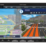 市販AV一体型ナビの一例（パナソニック・ストラーダ CN-HA01D）。