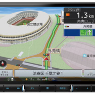 「サブウーファー出力」が装備されている市販AV一体型ナビの一例（カロッツェリア・楽ナビ AVIC-RL912）。