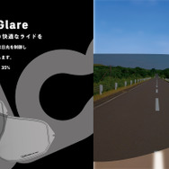 日差しを遮る『Anti Glare』