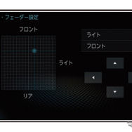 「バランス」と「フェーダー」の操作画面（三菱電機・ダイヤトーンサウンドナビ）。