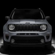 ブラックグリル（グロスブラックアクセント付）、ブラックJeepバッジ、グロスブラックドアミラー