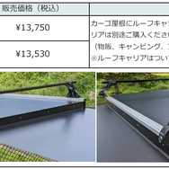 ルーフキャリア取付用レール設置