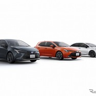 トヨタ カローラツーリングW×B（ハイブリッド車・2WD）（マッシブグレー）、トヨタ カローラスポーツG“Z”（ハイブリッド車）（オレンジマイカメタリック）、トヨタ カローラW×B（ハイブリッド車・2WD）（プラチナホワイトパールマイカ）＜オプション装着車＞