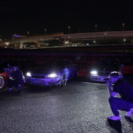 会場前に並んだのは日本車のチューニングカー