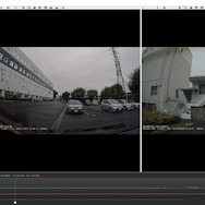 PCでKENWOOD Drive Reviewerを使うと前後映像と地図がリンクした状態で表示される　※画面はMac版