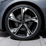 アウディ A4/A4アバント ブラックスタイルプラス Audi Sport製19インチ グロスアンスラサイトグラックポリッシュト 5アームフラッグデザインアルミホイール