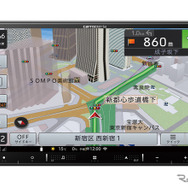 Bluetoothに対応したAV一体型ナビの一例（カロッツェリア・楽ナビ）。