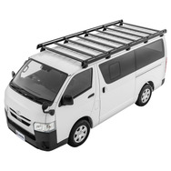 ハイエース専用、全高を2.1m以下におさえたローダウンルーフラック「INNO ローダウンラック」が新発売