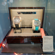 AMGとパートナーシップを結んでいるIWCのパイロット・ウォッチ・クロノグラフの展示も。