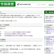 内閣府大臣官房政府広報室「世論調査」