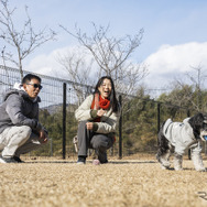 広大なドッグランで愛犬と楽しむ