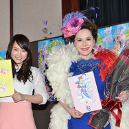 川栄李奈、デヴィ夫人／『プリパラ み～んなのあこがれ♪レッツゴー☆プリパリ』公開アフレコ