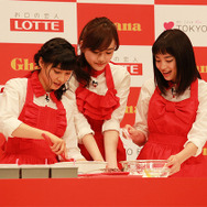 土屋太鳳、松井愛莉、広瀬すず／「Ghana presents ときめき バレンタイン教室」