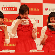土屋太鳳、松井愛莉、広瀬すず／「Ghana presents ときめき バレンタイン教室」