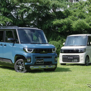 三菱 デリカミニ 新型（左）とeKスペース 新型（右）
