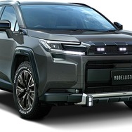 新型トヨタRAV4のAdventureグレード向けモデリスタパーツ装着車