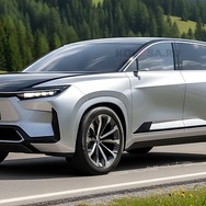 トヨタの新型3列SUV、予想CGデジタルアウターミラー仕様