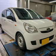 テイン フレックスZ　スバル・プレオ装着例（基準車高純正比：フロント 60mmダウン / リア 65mmダウン）
