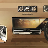 三菱 パジェロ 新型のインテリアデザインスケッチ