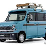 ダムドの「トラックミラー for N-VAN」と「ルーフバイザー for N-VAN」装着車両