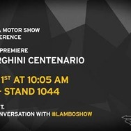 ランボルギーニのセンテナリオのワールドプレミア予告
