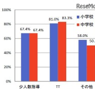 個に応じた指導の実施状況（小・中学校）