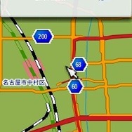 拡大するとこのようなスカスカな表示になってしまう。ただし、目的地を検索してのルートガイドは可能だ