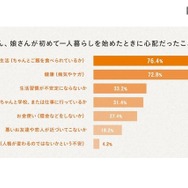 子どもが初めて一人暮らしを始めたときに心配だったこと