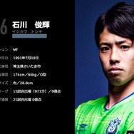 石川俊輝 湘南ベルマーレwebサイトよりスクリーンショット