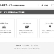 教育委員会向け管理機能 サイト画面