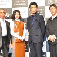 柳葉敏郎、蓮佛美沙子、玉山鉄二、小林薫／「誤断」完成披露試写会