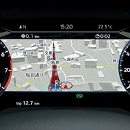 デジタルメータークラスター Active Info Display ナビ画面