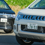 三菱 デリカD:5 の特別仕様車「ローデスト ロイヤルツーリング」（左）と「シャモニー」（右）
