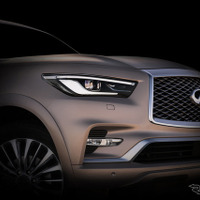 インフィニティ QX80 新型の予告イメージ…レクサス LX 対抗 画像