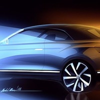 VWの最小SUV、『T-Roc』にカブリオレ設定へ…ティザースケッチ 画像