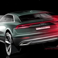 アウディの最上級SUV『Q8』、ティザースケッチ　6月発表へ 画像