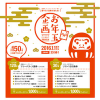 オリックスレンタカー、30周年企画でお年玉プレゼント…レジャー施設利用券 画像