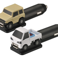 ヘッドライトが光る♪　ジムニーと軽トラのミニチュアUSBチャージャー新発売 画像
