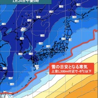 ウェザーニューズ、40年ぶりの大寒波襲来警戒を呼びかけ…「大雪ピンポイント天気」を配信 画像