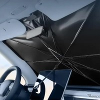 夏の車内温度対策に、チタンシルバーで熱を素早く逃す「折り畳み傘式サンシェード」先行販売 画像