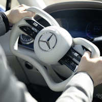 メルセデスベンツ EQS 改良新型、ステア・バイ・ワイヤをドイツ量産車で初搭載…プロトタイプの写真公開 画像
