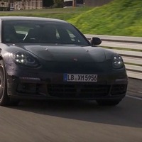 ポルシェ パナメーラ 次期型、開発車両がコーナーを攻める 画像