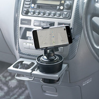 スマホホルダーをドリンクホルダーに固定できるアタッチメント…サンワサプライ 画像