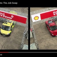 F1ベッテル、救急車でタイムアタック…670馬力のフェラーリに勝てるか?!［動画］ 画像